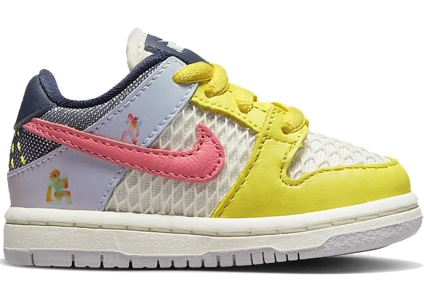 Детские кроссовки с высоким верхом Nike SB Dunk Low Be True Xavier Schipani Nike, Multi-Color/Pink Gaze/Sail