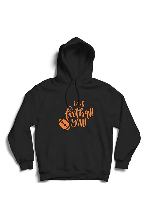 Детское худи для девочек с принтом Nfl Hooded American Football Sweatshirt The Fame, Black