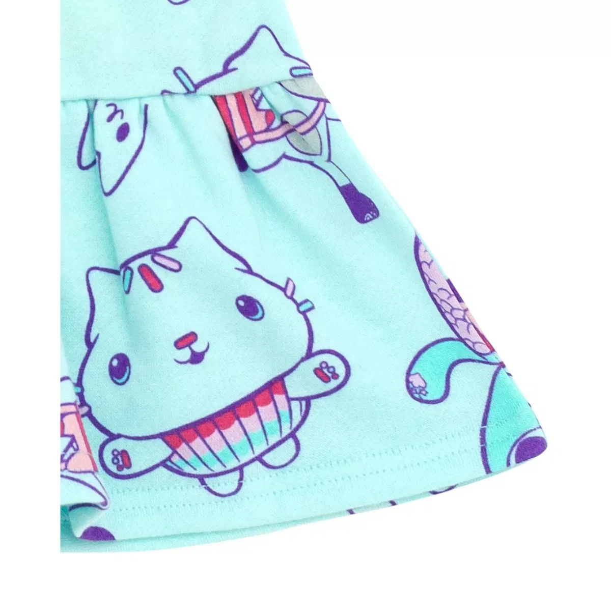 Детское платье из флиса с принтом Pandy Paws Cakey Cat MerCat Gabby's Dollhouse, Blue — фото 4