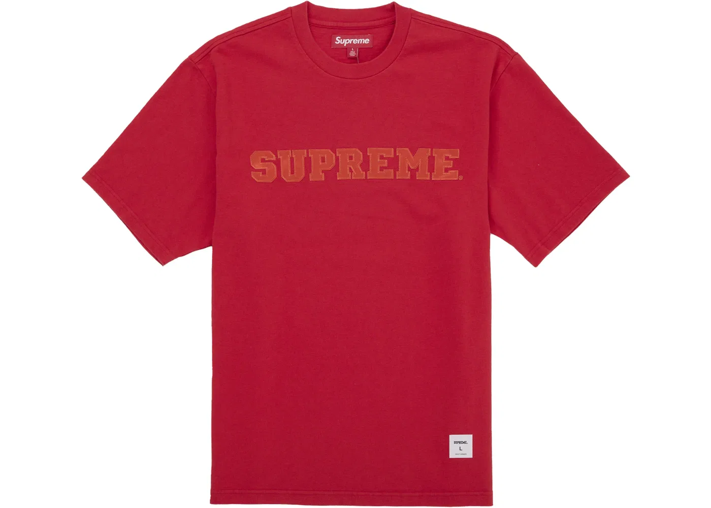 Мужская футболка с аппликацией Supreme Collegiate Appliqué, Red
