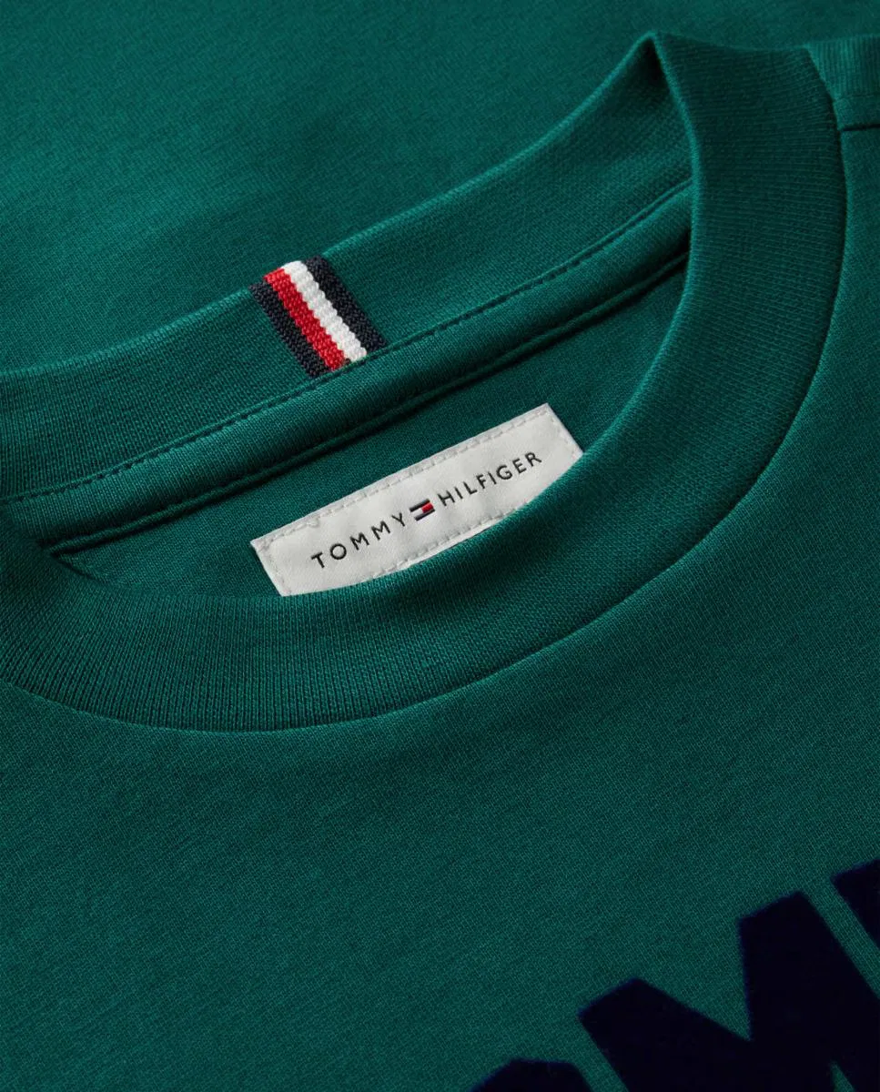 Детская футболка с коротким рукавом, Tommy Hilfiger, зеленый — фото 3