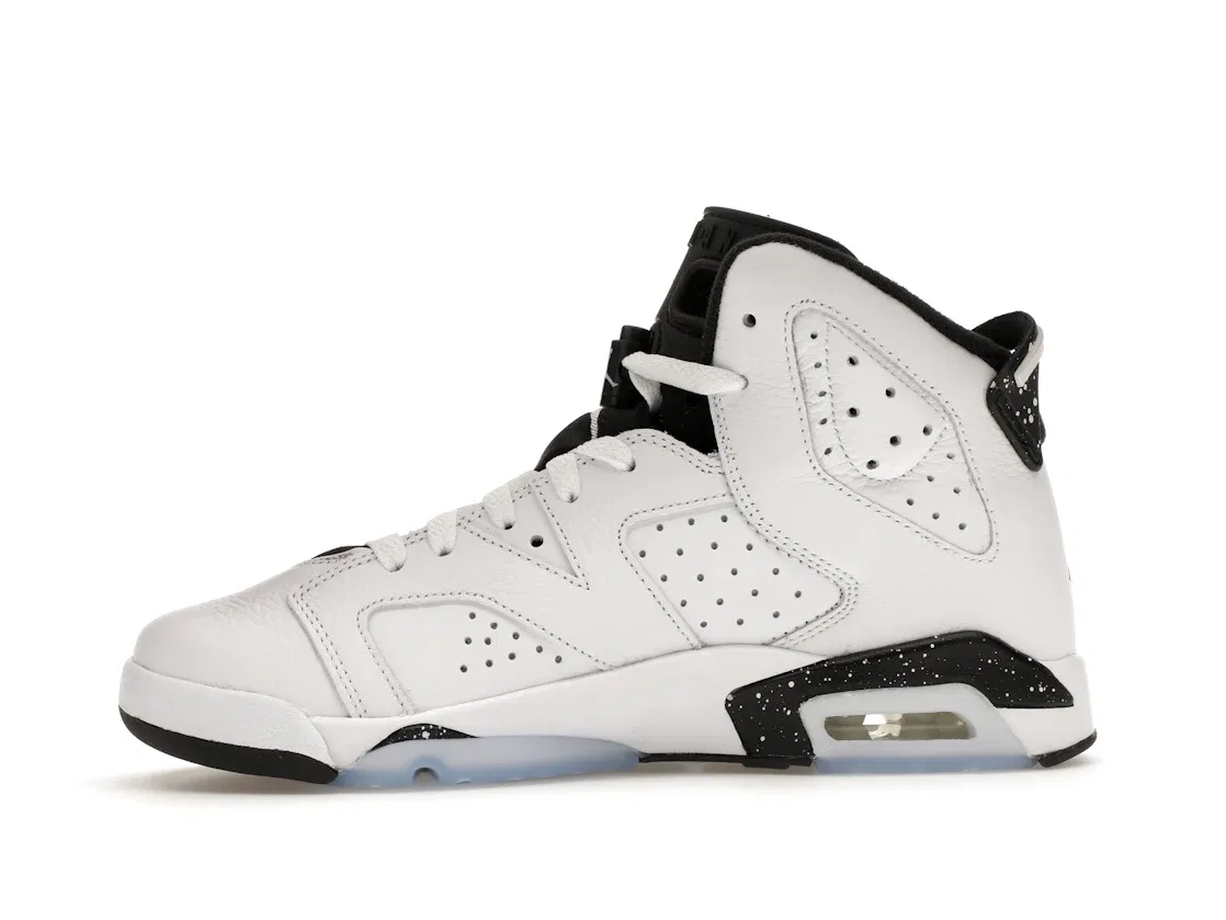 Детские кроссовки с контрастными вставками Jordan 6 Retro Reverse Oreo, White/Black — фото 3