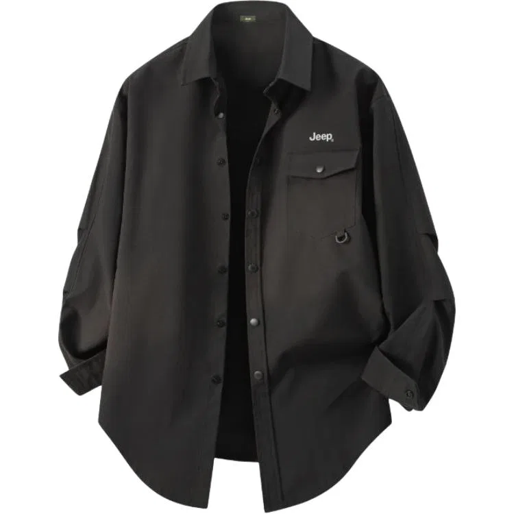 Детская рубашка-куртка с воротником Jeep Leisure Collection, Black
