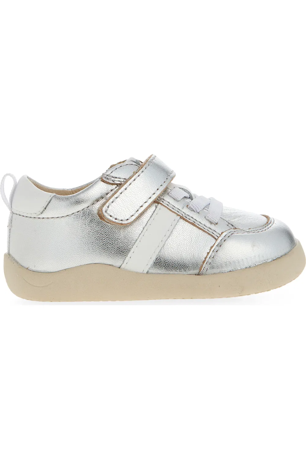 Детские кроссовки с нескользящей подошвой Retro OLD SOLES, Silver/Snow — фото 3