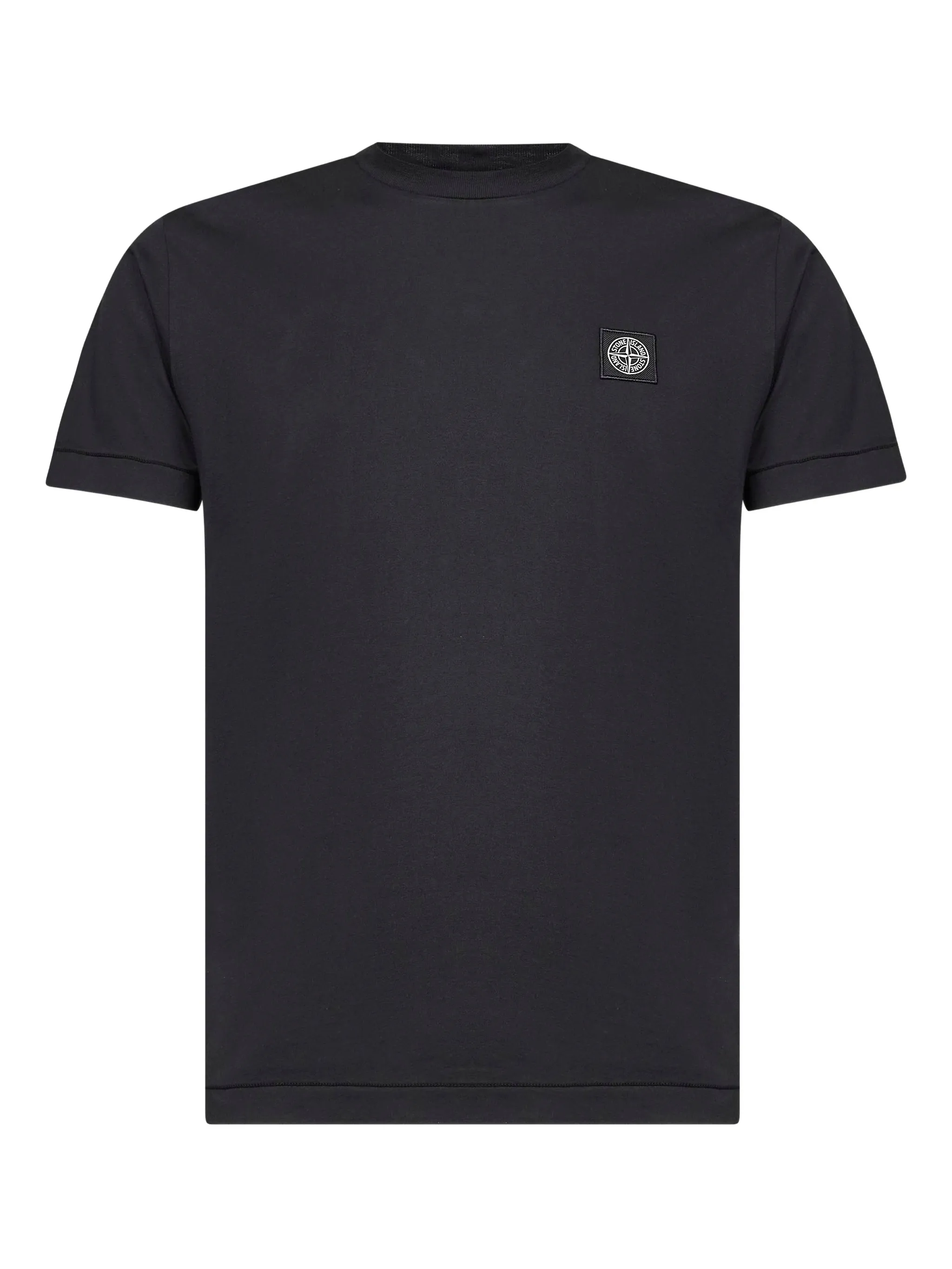 

Футболка с нашивкой в рубчик с логотипом Stone Island, черный