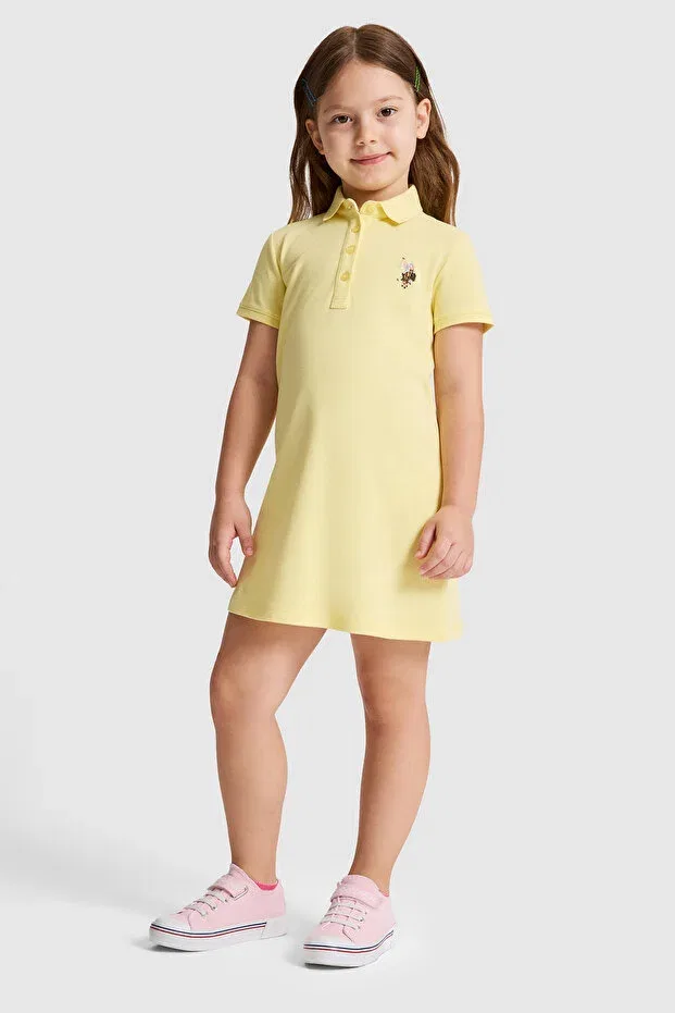 Детское платье для девочек вязаное U.S. Polo Assn., Light Yellow
