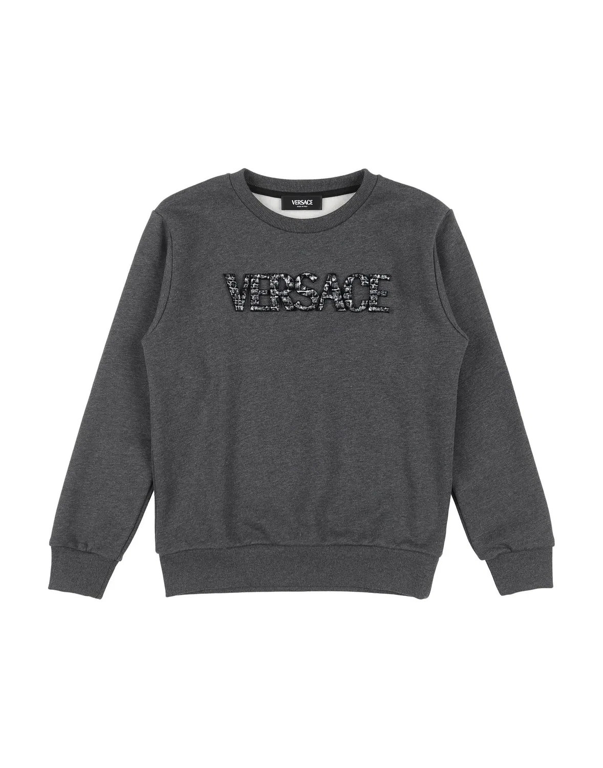 Детский свитшот для мальчиков с принтом Fleece Versace Young, Lead