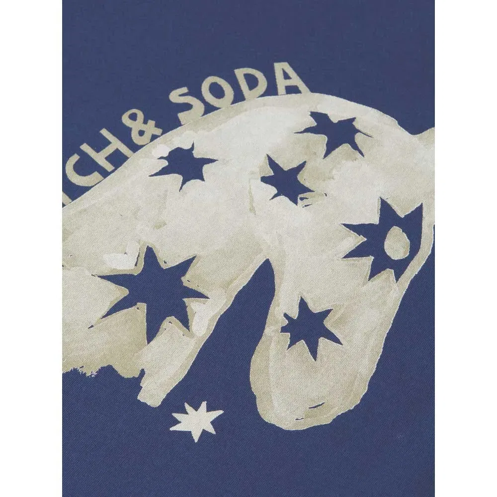 Детская футболка для девочек с принтом 184647 Scotch & soda, Blue — фото 3