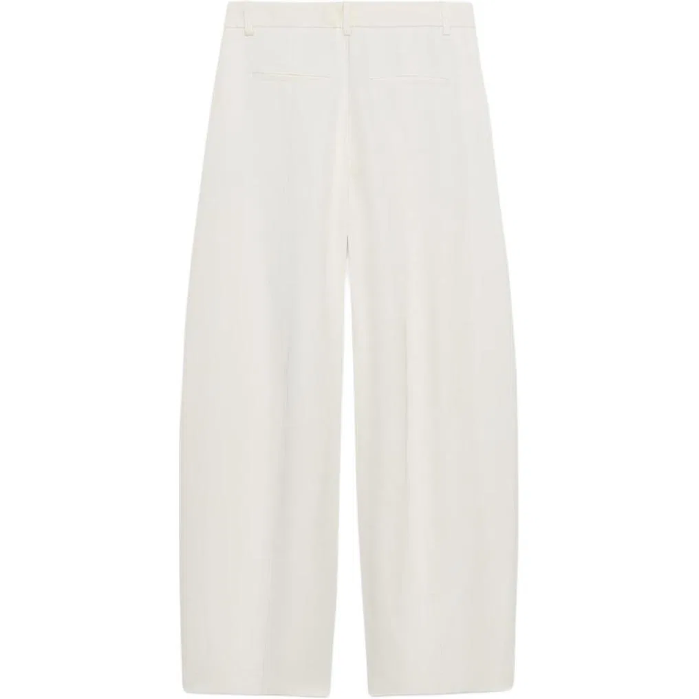 Женские повседневные брюки без принта Other, ZARA, Raw White — фото 3
