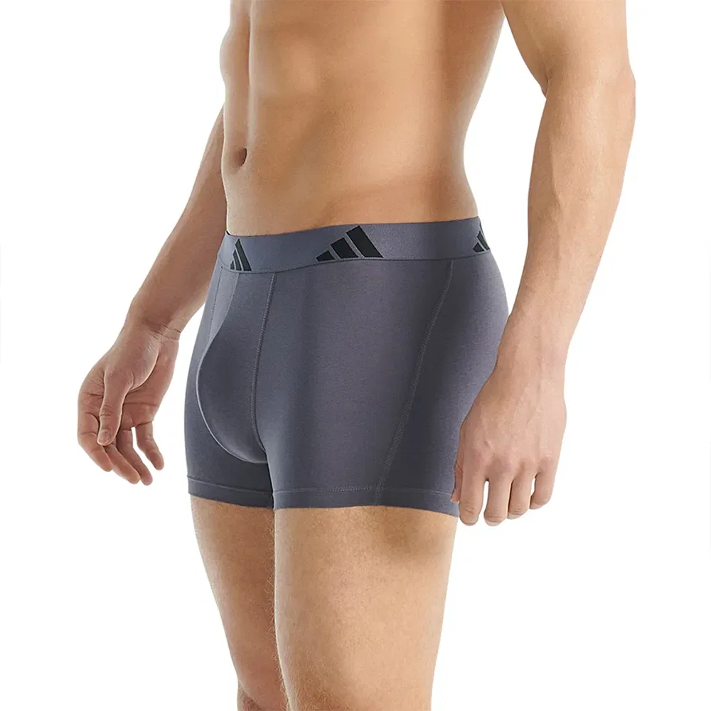Боксеры Active Flex Cotton, 3 шт, Adidas, серый — фото 4
