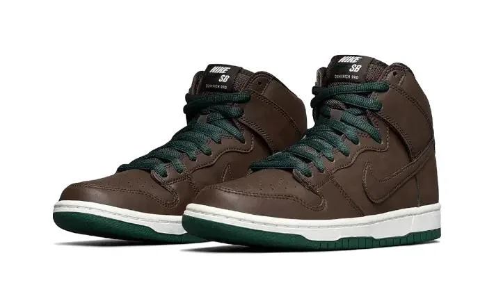 Детские кроссовки для скейтбординга SB Dunk High Nike, Baroque Brown — фото 2