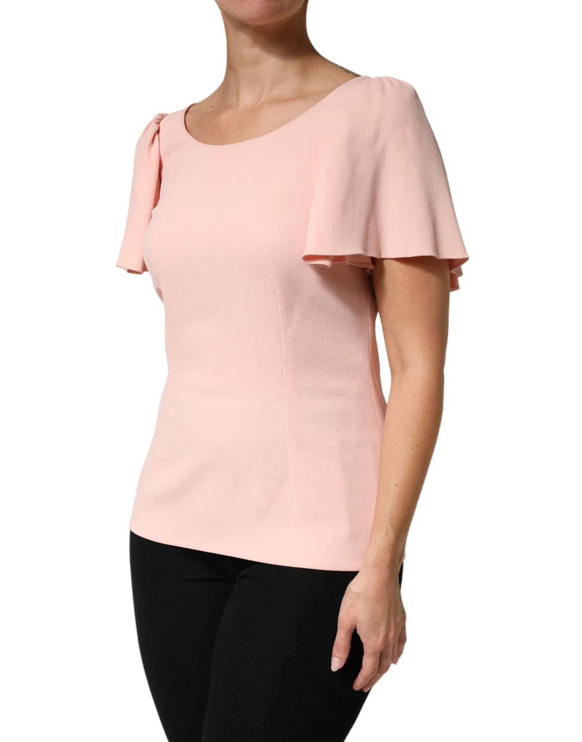 Женская блузка с коротким рукавом и круглым вырезом Dolce & Gabbana, Pink — фото 3