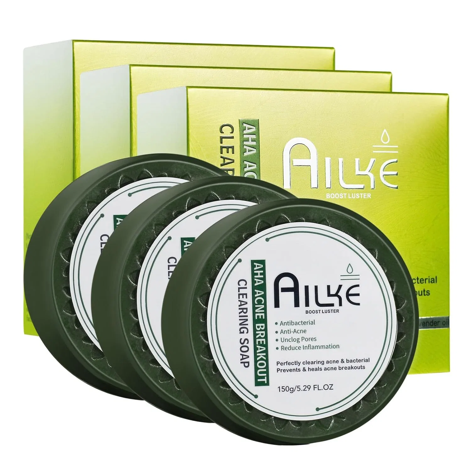 Мыло для умывания AHA, AILKE BOOST LUSTER, набор 3 шт, 150 г, 3 Items