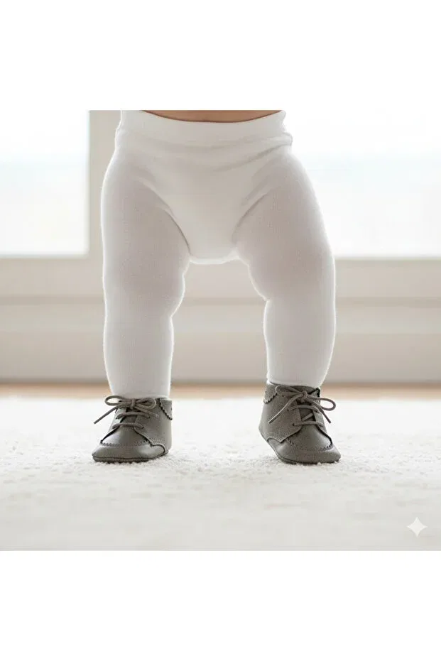 Детские пинетки из замши с не скользящей подошвой Babexi, Gray — фото 3