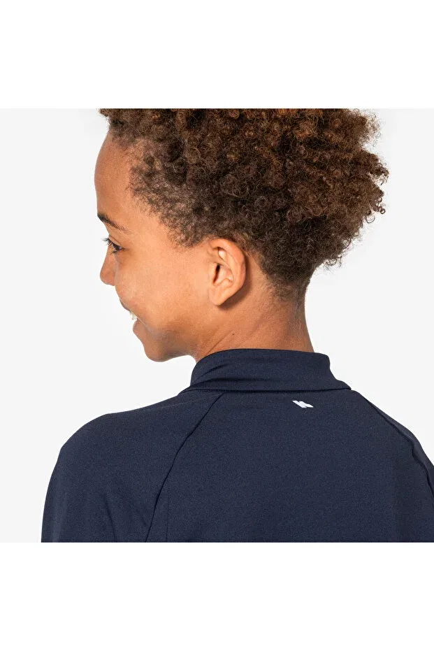 Детские свитшот для мальчиков с длинным рукавом Kiprun Warm 100 Decathlon, Dark Navy Blue — фото 2