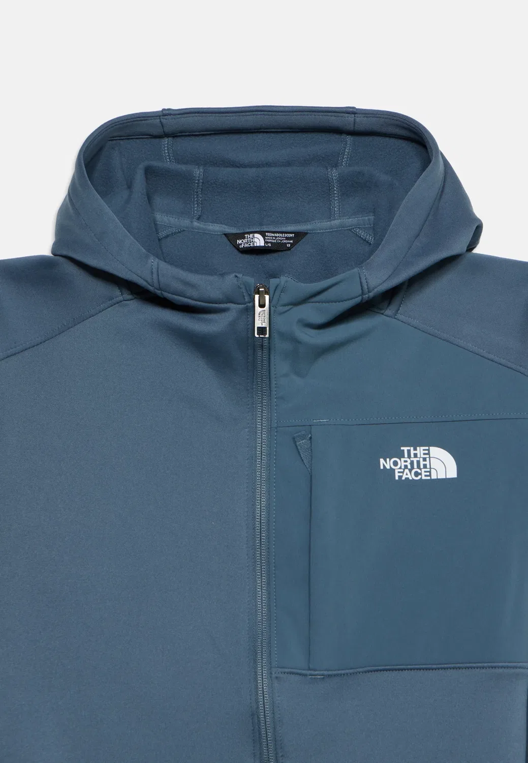Подростковая спортивная толстовка унисекс на молнии The North Face, Granite Grey — фото 4
