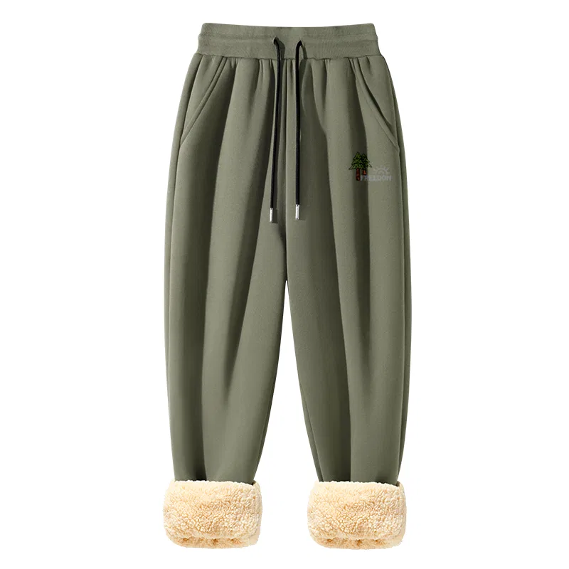 Детские повседневные штаны с начесом Extra Thick Sherpa, MINISO, Gray Green