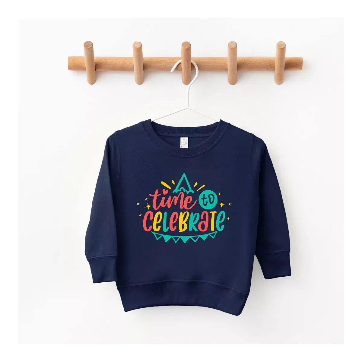 Детский свитшот с принтом Time To Celebrate The Juniper Shop, Navy