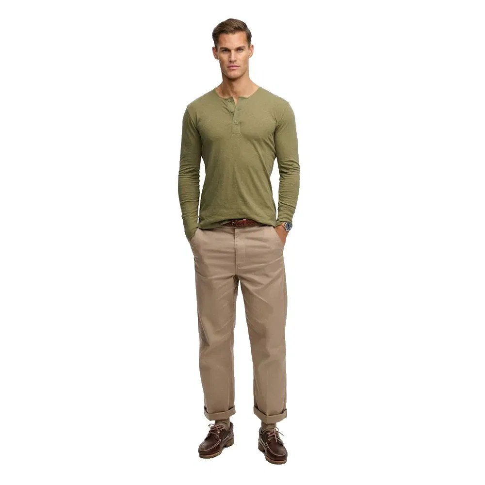 Мужская футболка с длинным рукавом Grandad Superdry, Green — фото 3