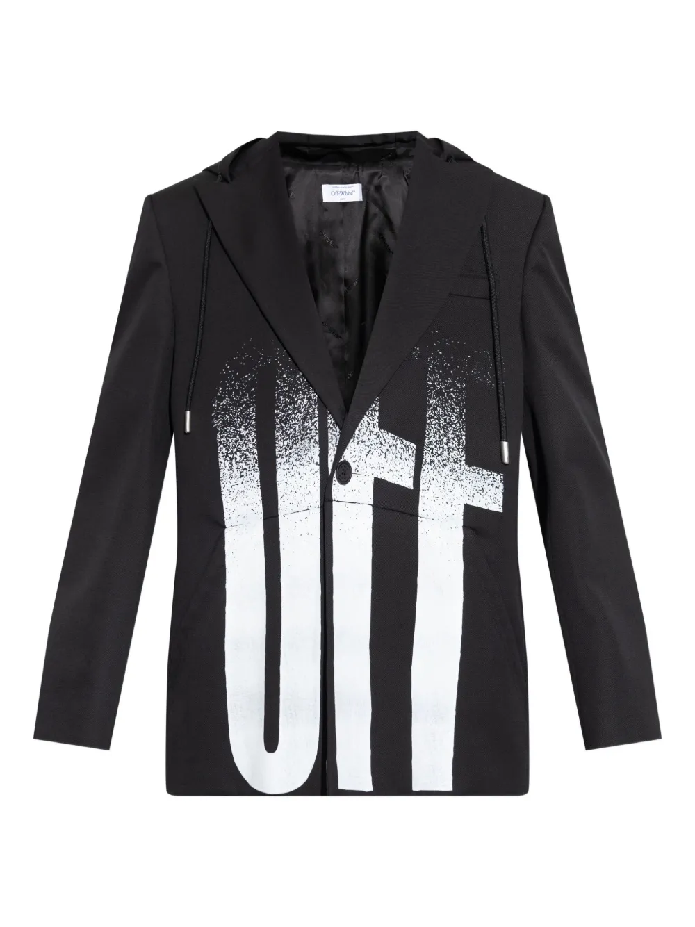 

Куртка с капюшоном и эффектом распыленной краски OFF-WHITE, черный