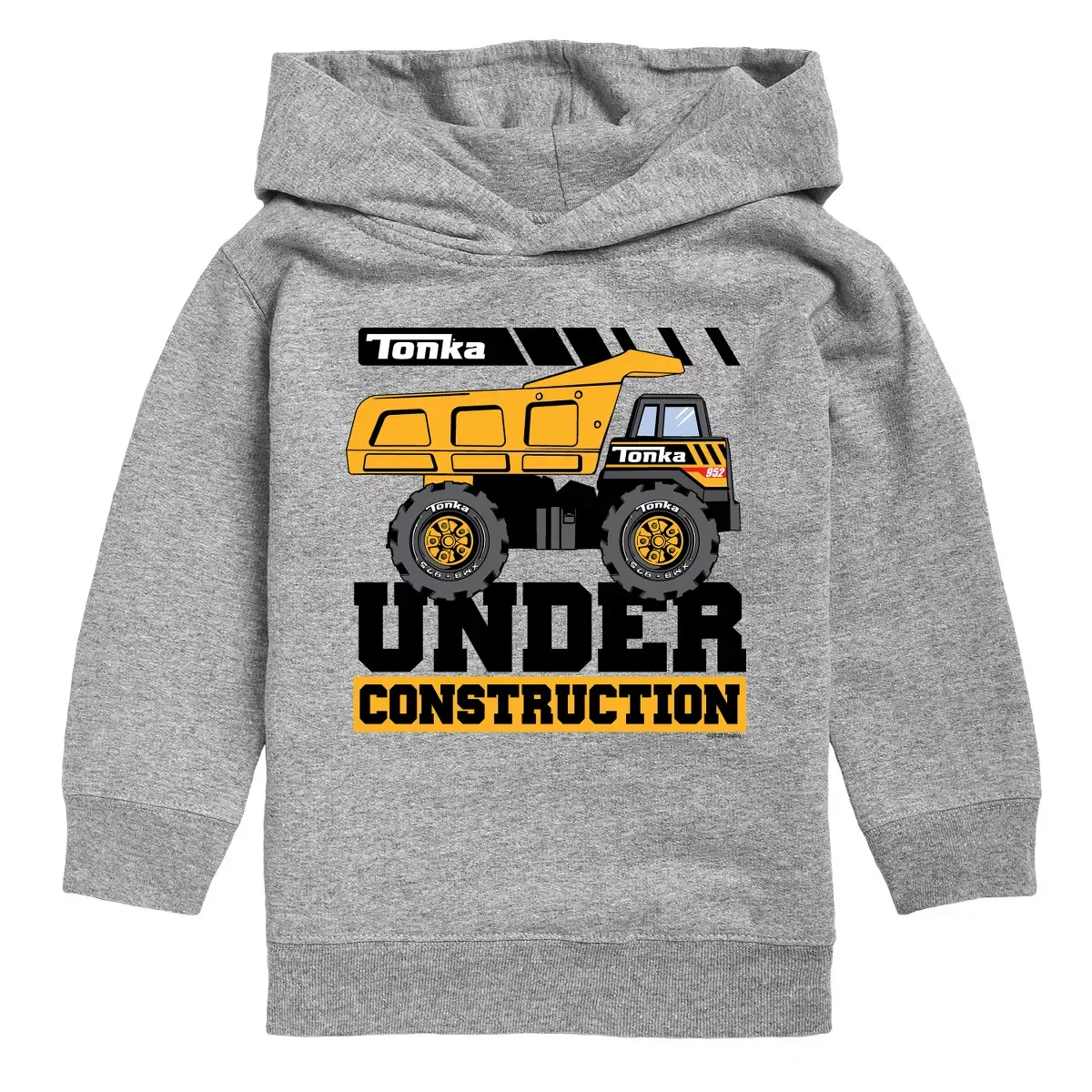Детское худи для мальчиков с принтом Tonka Under Construction, Athletic Heather