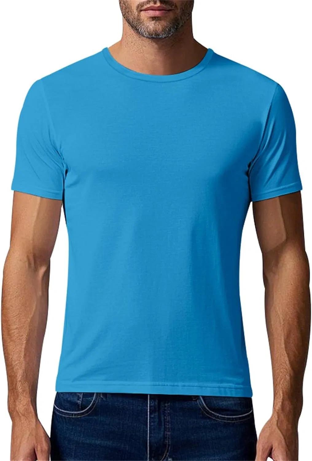 Мужская тренировочная футболка Dry Fit Stretch Workout Tee, Light Blue