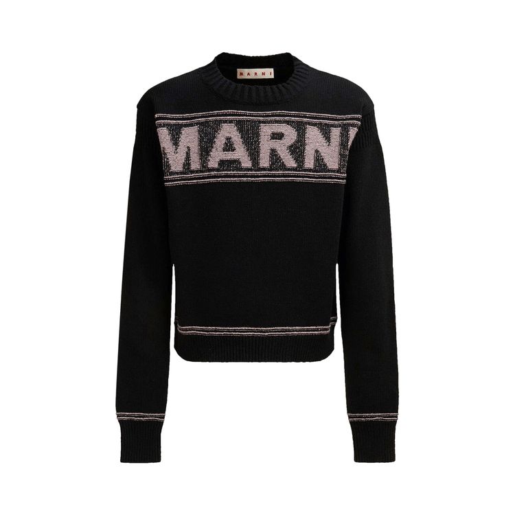 

Толстовка Marni Fisherman Logo Knit Sweatshirt Black, черный