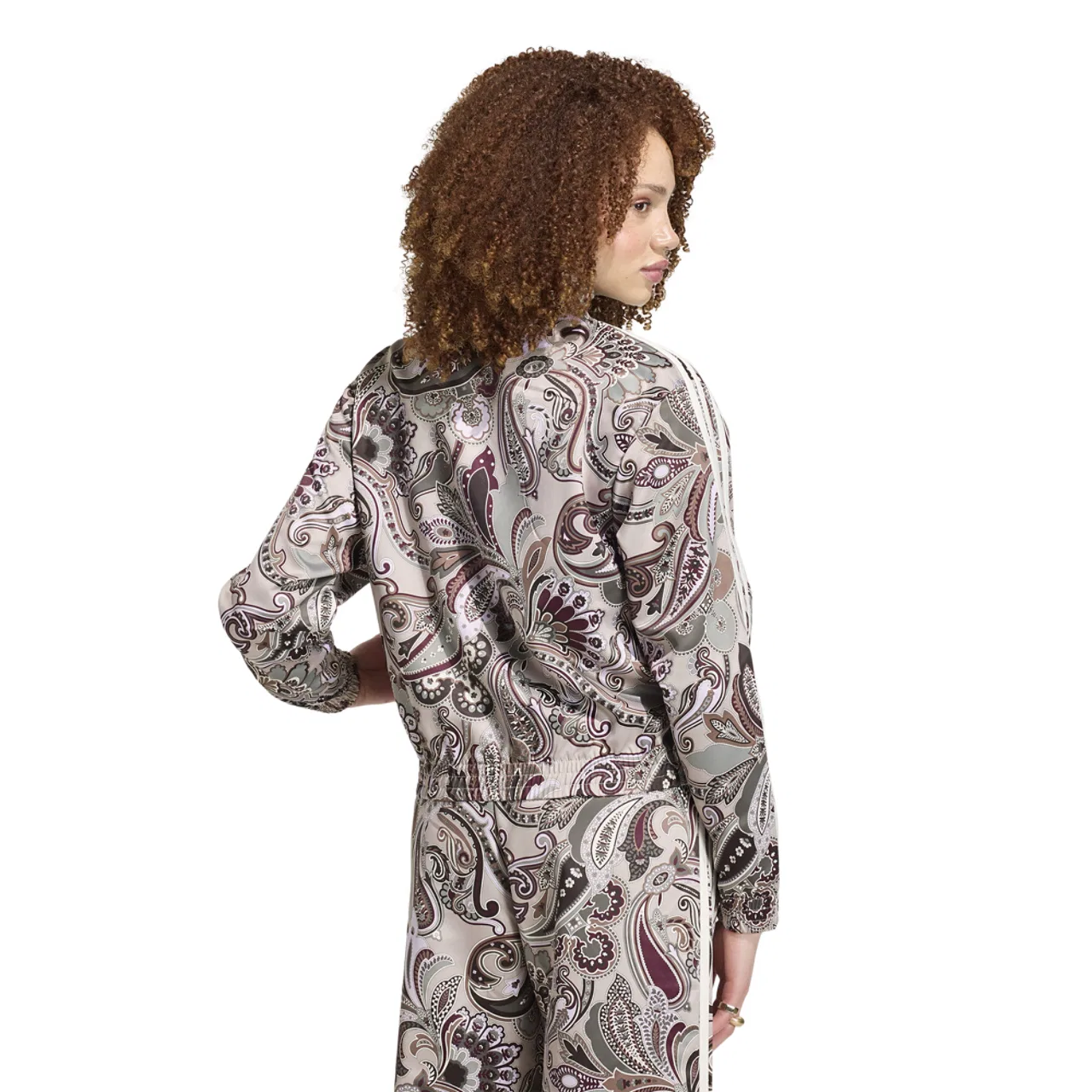 Женская куртка Firebird Satin Adidas Originals x Liberty London, цвет Multicolor/Wonder Taupe — фото 2