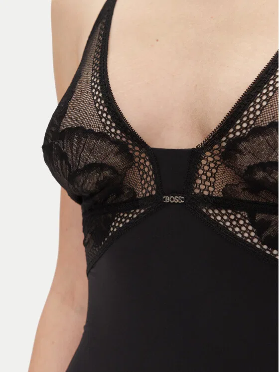 Боди Peony Lace Boss, черный — фото 3