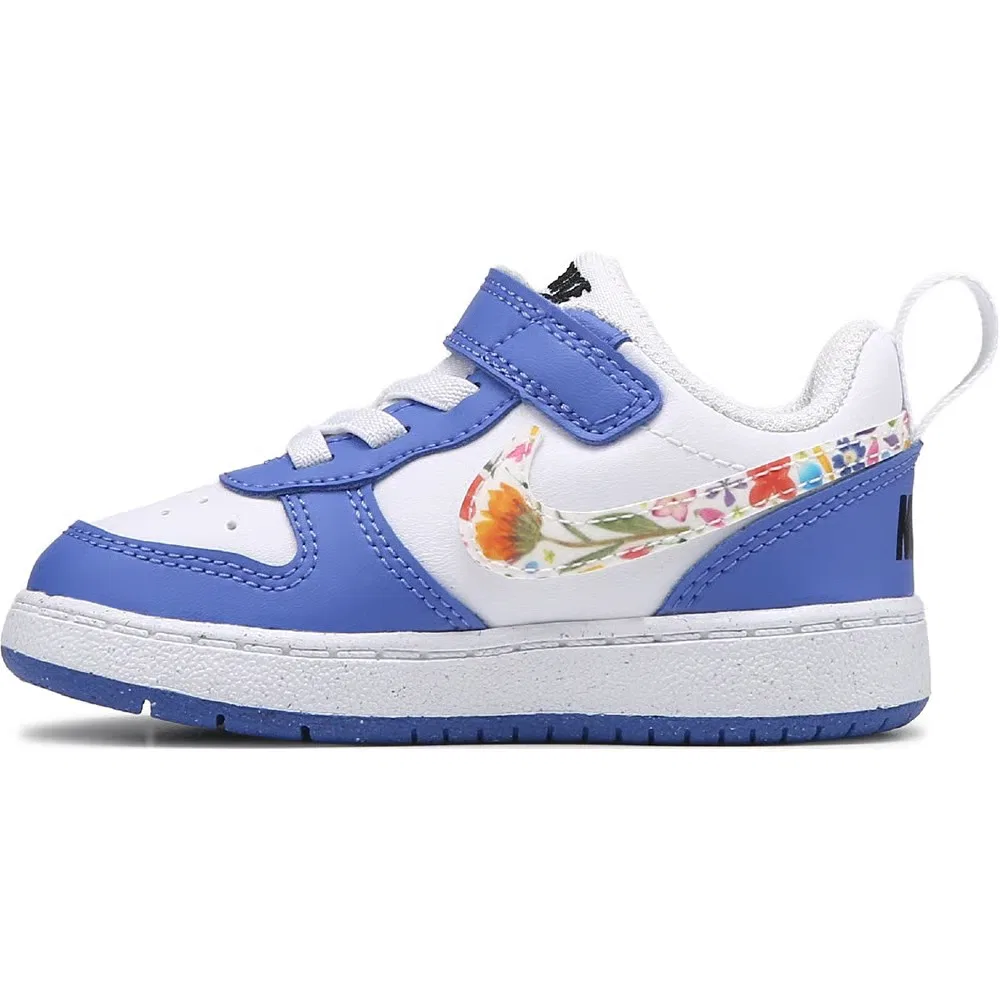 Детские кроссовки Kids' court borough low recraft для малышей Nike, White/Floral — фото 3