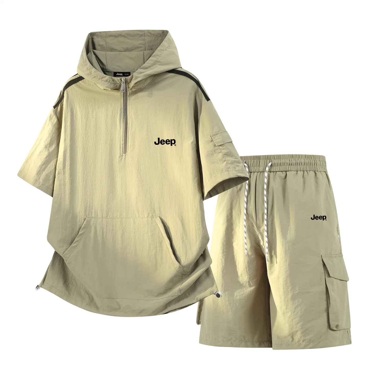Детский комплект из худи и брюк с капюшоном Jeep, Light Army Green
