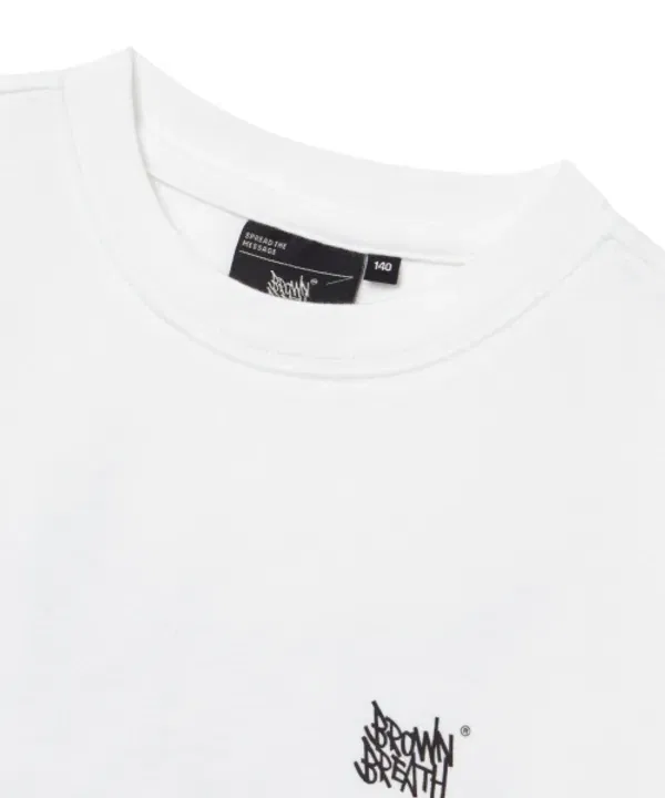Футболка с коротким рукавом Kids fire 3/4 sleeve tee, Brownbreath Kids, белый — фото 4