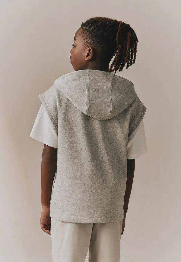 Комплект из худи и брюк с принтом Regular fit - hoodie tank set - waistcoat Next, grey, серый — фото 2