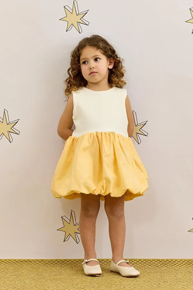 Детское платье для девочек хлопковое Fahhar Kids, Yellow