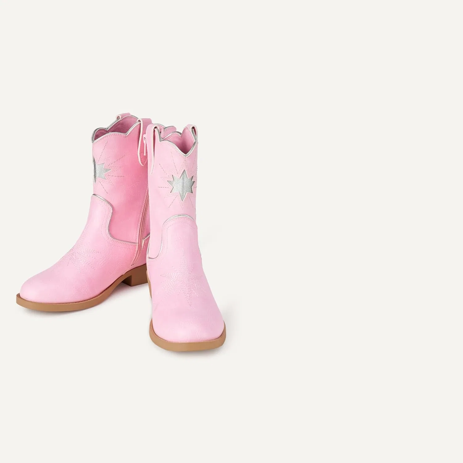 Детские сапоги для девочек с ковбойским дизайном Amazon Essentials, Pink — фото 2
