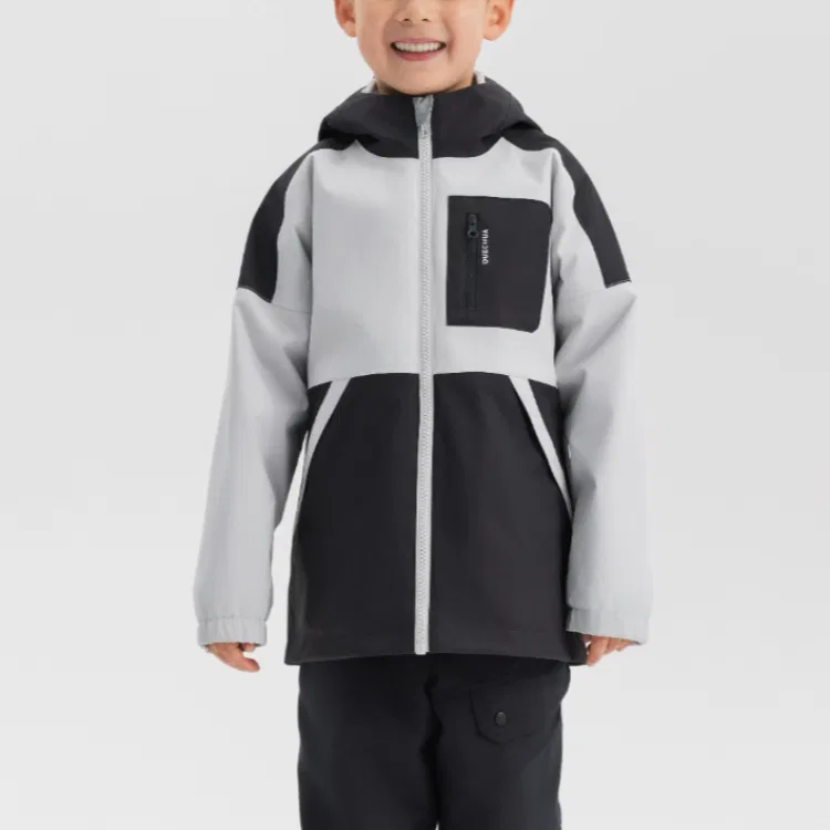 Детская куртка с длинным рукавом SH100 Gray, DECATHLON, Серый — фото 4