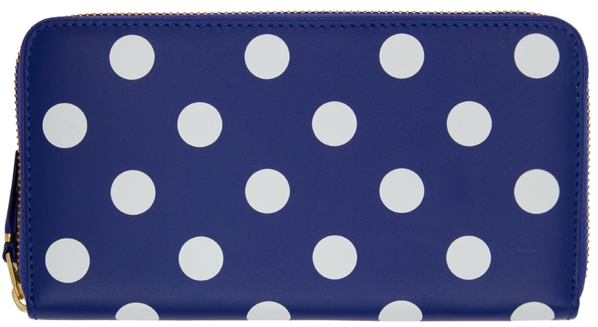 

Кошелек на молнии темно-синего цвета в горошек Comme des Garçons Wallets
