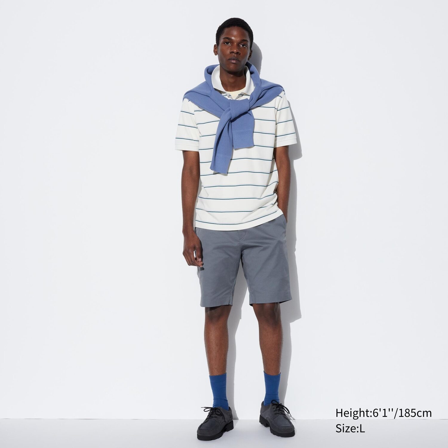 Шорты эластичные Uniqlo узкого кроя, серый