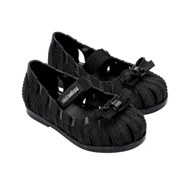 Сандалии балетки с ремешком, Melissa, Minmelissa, черный