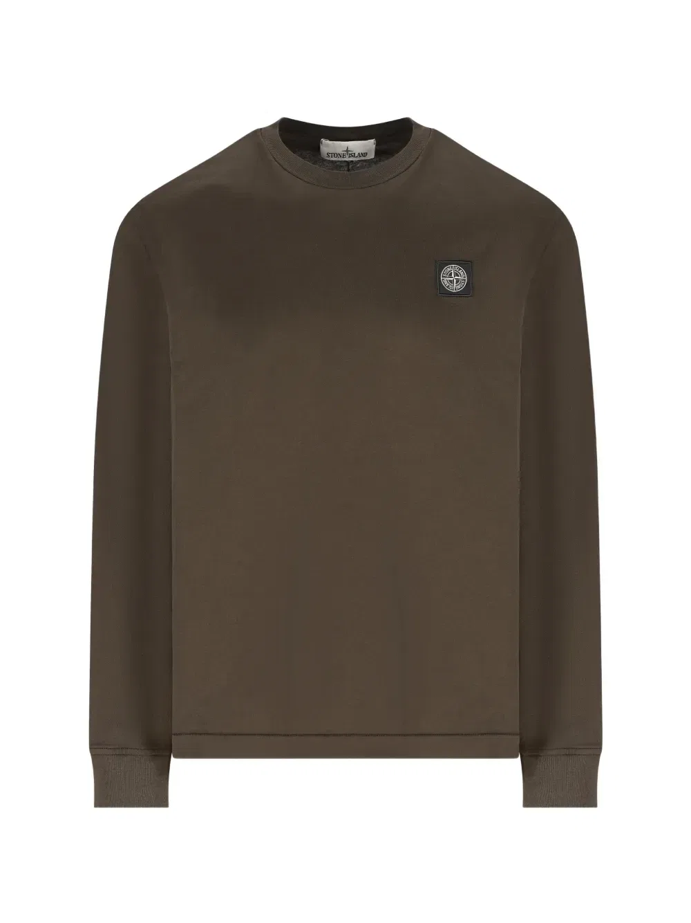 Свитшот с лого-нашивкой Stone Island, зеленый