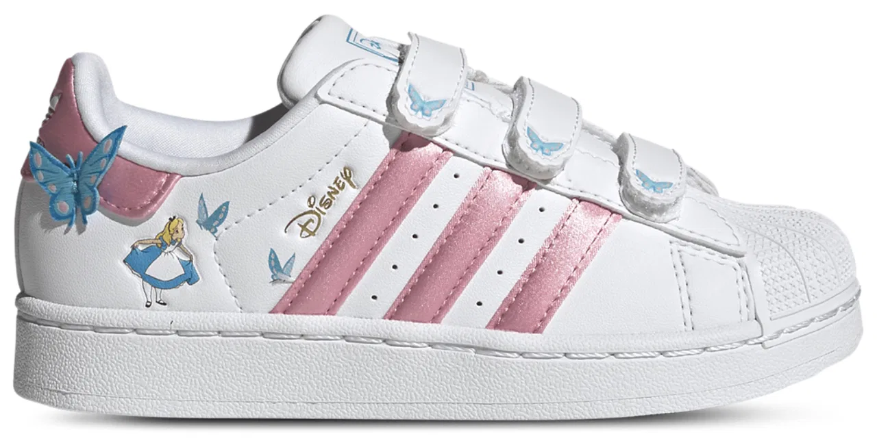 Детские кроссовки Superstar Alice Adidas, белый/розовый