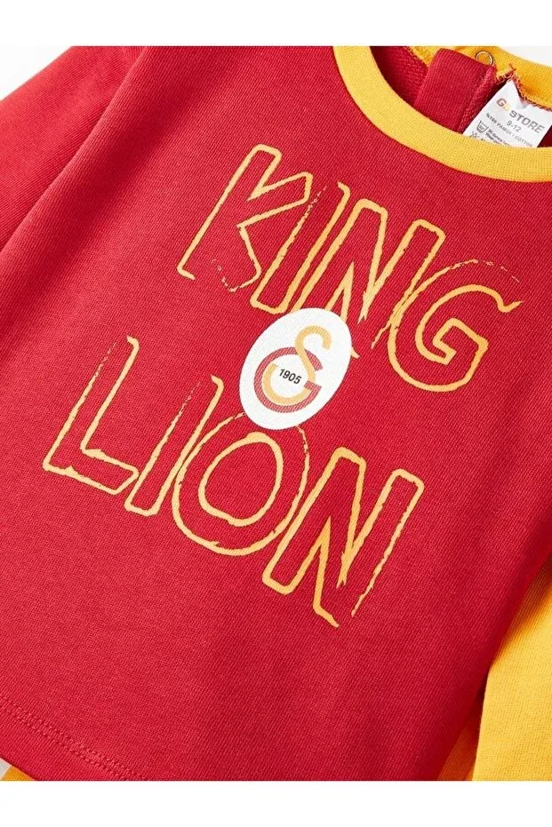 Детский комплект спортивного костюма для мальчиков с принтом Galatasaray, Yellow-Red — фото 3