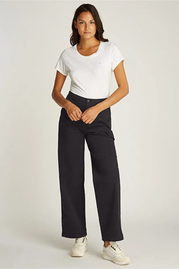 Женские повседневные брюки из футера Calvin Klein, Black