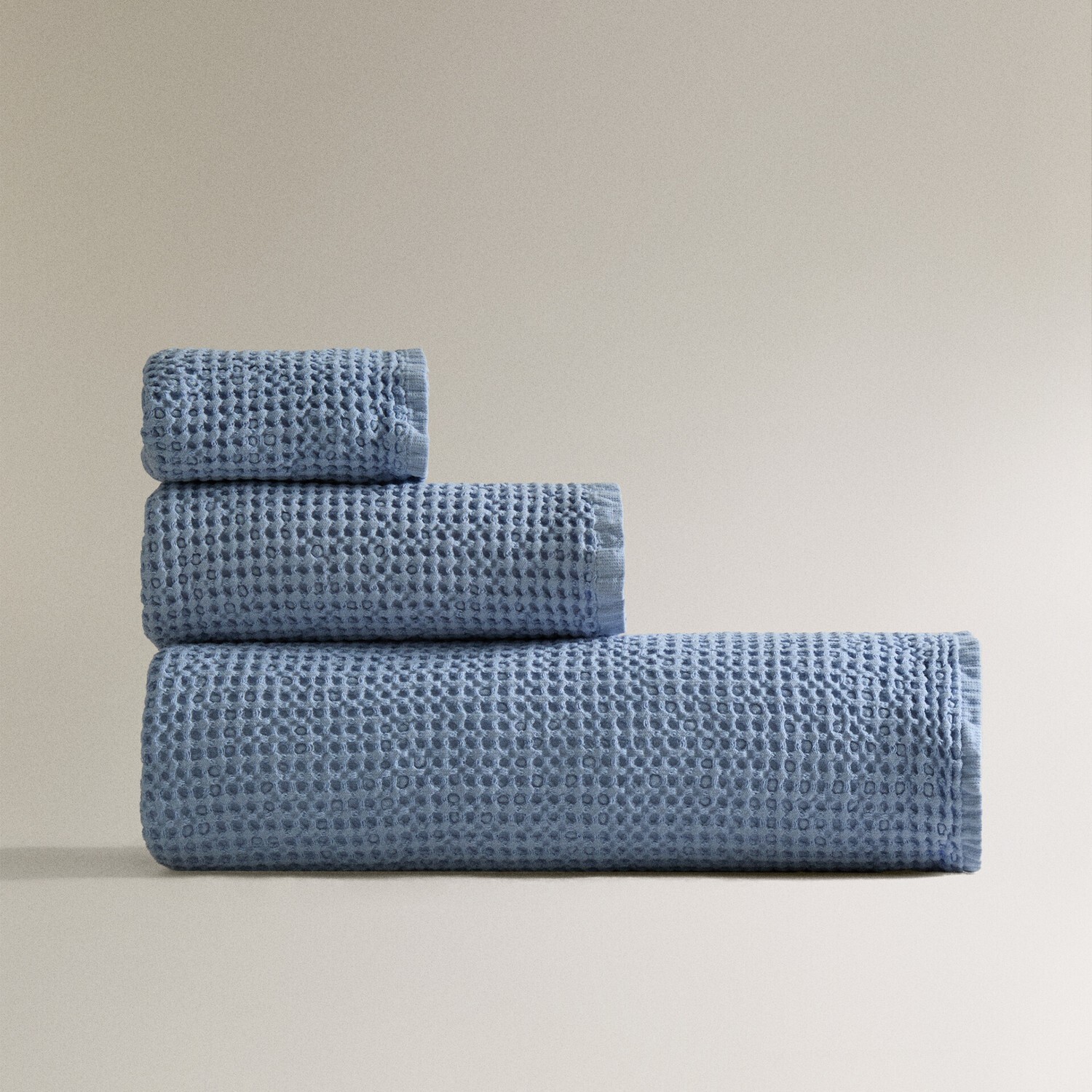 

Полотенце Zara Home Waffle-Knit Cotton, синий