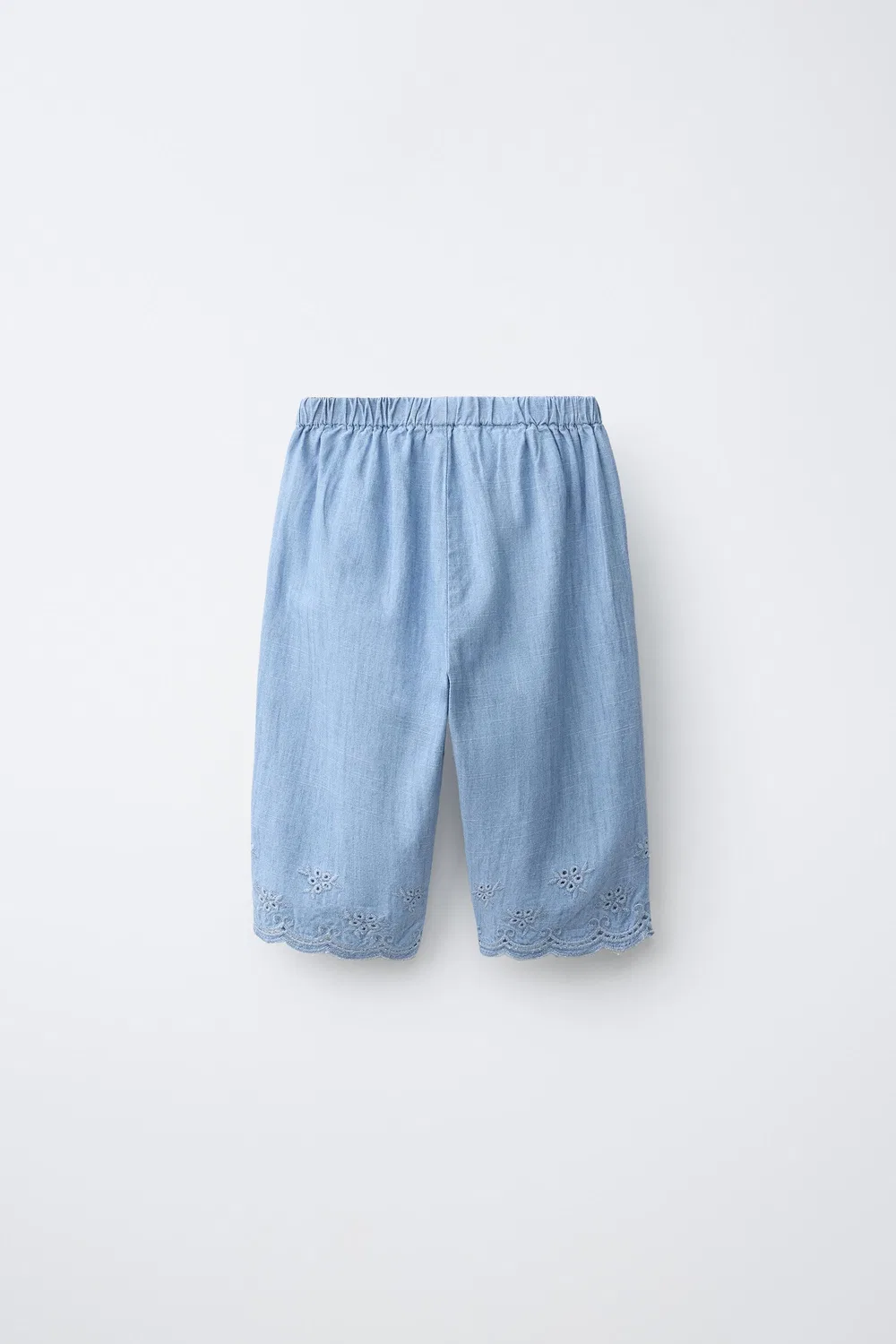 Вышитые джинсовые брюки ZARA, Mid-Blue — фото 2