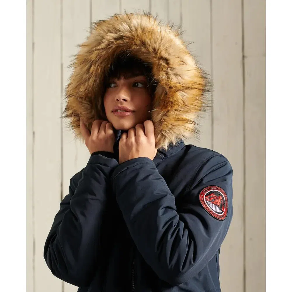 Женская парка с капюшоном Everest Superdry, Blau — фото 3