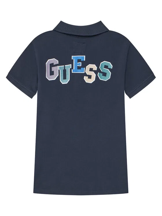 Поло regular fit Guess, темно-синий — фото 2