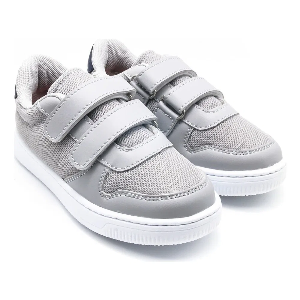 Детские кроссовки унисекс на шнурках и липучке с кожаным видом, KP-6002 KU&PA SHOES