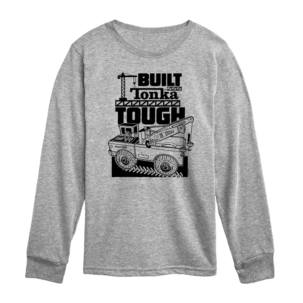 Детское футболка с длинным рукавом с принтом Tonka Built Tonka Tough Tonka, Athletic Heather