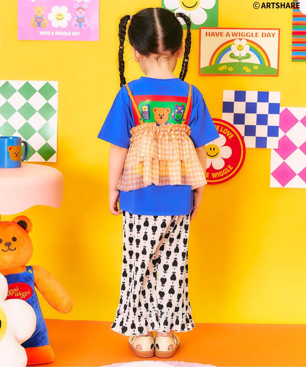 Apres les cours Детский топ-безрукавка из тюля с разноцветными воланами Colorful Frill Tul — фото 4